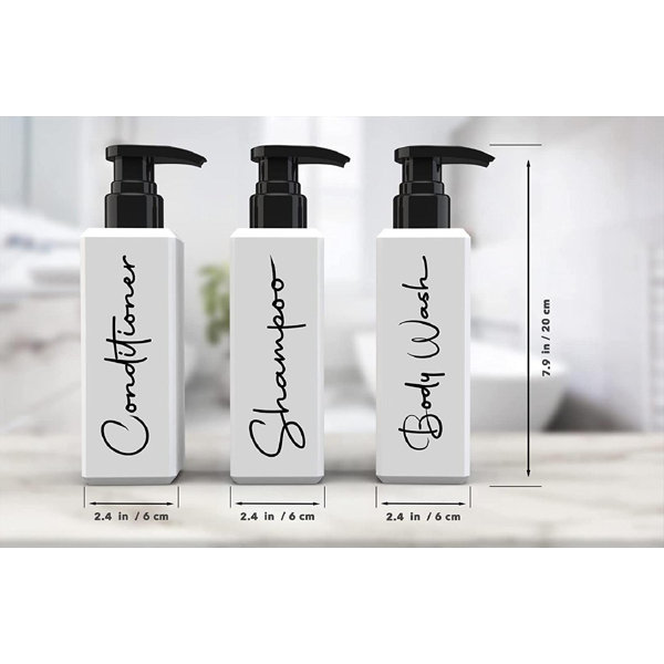 Frifoho 16Oz Shampoo And Conditioner Dispenser Printed Soap Dispenser